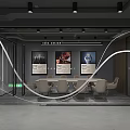 Modern Meeting Room Interior With Conference Table Ergonomic Chairs And Wall Art
