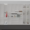 Modern White Wine Cabinet With Glass Doors Built In Lighting And Display Storage
