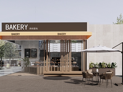 Street Bakery Dessert Coffee Store 3d model