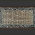 Wooden Decorative Box With Blue Brown Surface Pattern And Black Lock
