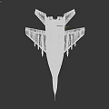 Light Gray Fighter Jet With Red Star Emblem Landing Gear And Missile Attachments