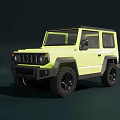 Bright Yellow Compact Off Road SUV With Black Wheels And Rugged Design
