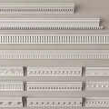 Gypsum Crown Molding With Various Decorative Patterns And Different Architectural Styles 3d model