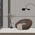 Modern single sofa 3d model