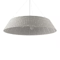 Modern Circular Chandelier With Blue And White Woven Pattern And Striped Design For Interior Decoration 3d model