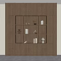 Middle Style Bookcase Bone Line Bookcase 3d model