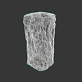 Micro Terrain Stone Column With Natural Textured Surface And 3D Model Design
