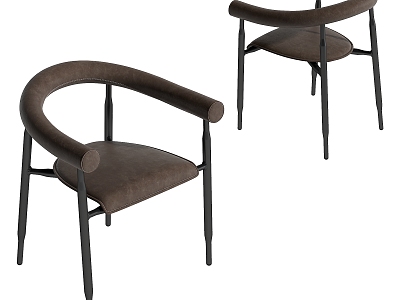 Middle style dining chair 3d model