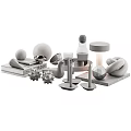 Artistic Modern Abstract Sculptures With Geometric Shapes And Decorative Bases