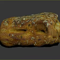 Delicious Artisan Golden Crusty Bread With Mixed Seeds On Top