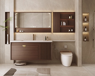 New Chinese bathroom cabinet 3d model