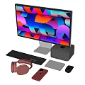 Modern computer ornaments 3d model
