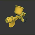 Golden Metal Spray Gun With Sleek Design For Household Daily Use
