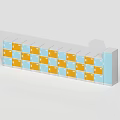 Organized Blue Yellow Cube Storage System With Multiple Modular Compartments And Shelves 3d model