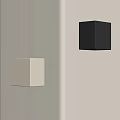 Modern Wall Sconces in White and Black Mounted on Wall with Warm Lighting