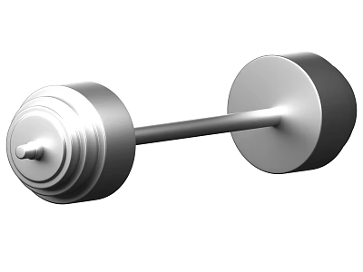 Durable Metal Dumbbell Fitness Equipment With Weight Plates For Strength Training 3d model