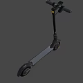 Black Electric Scooter With Yellow Wheel Accents And Modern Urban Design