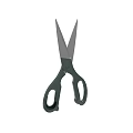 Durable Green Handle Scissors With Sharp Metal Blades For Household Use