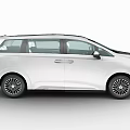 Modern White MPV Car With Dual Sunroof And Stylish Front Grille Design