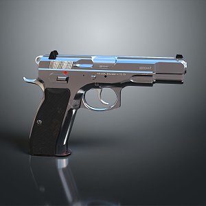 pistol semi-automatic pistol automatic pistol modern weapon hot weapon hot weapon gun military 3d model