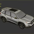 Modern Silver SUV With Sleek Exterior Design Black Wheels And Roof Panel