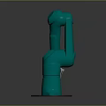 Green Industrial Robotic Arm For Automation With Precision Gripper And Stable Base