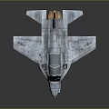 Detailed Gray Military Fighter Jet Model With Cockpit Wings And Missiles