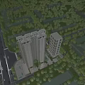 Aerial Planning of Urban High Rise Buildings With Roads Greenery and Surrounding Layout