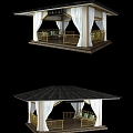 Chinese Architecture Landscape Architecture Pavilion Bamboo Pavilion Tea House IV 3d model