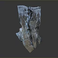 Detailed 3D Mountainous Landscape Model With Textured Terrain And Water Features