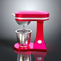 Red Stand Mixer With Silver Mixing Bowl Modern Design Household Electric Appliance