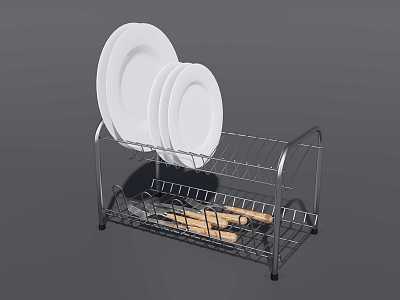 Dish Rack Knife and Fork 3d model