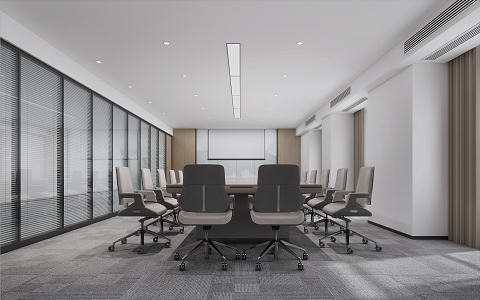 Modern Meeting Room Meeting Table and Chair 3d model