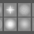 Abstract Optical Illusion Patterns Black And White Geometric Designs With Dot And Wave Textures 3d model
