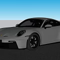 Sleek Gray Sports Car With Black Wheels And Sporty Rear Spoiler Design