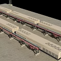 Modern Industrial Building Structures With Multiple Units Roof Equipment And Windows