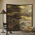 New Chinese Style Screen Partition 3d model
