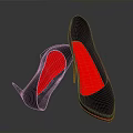 Black High Heels With Red Interior And Stylish Design For Daily Use