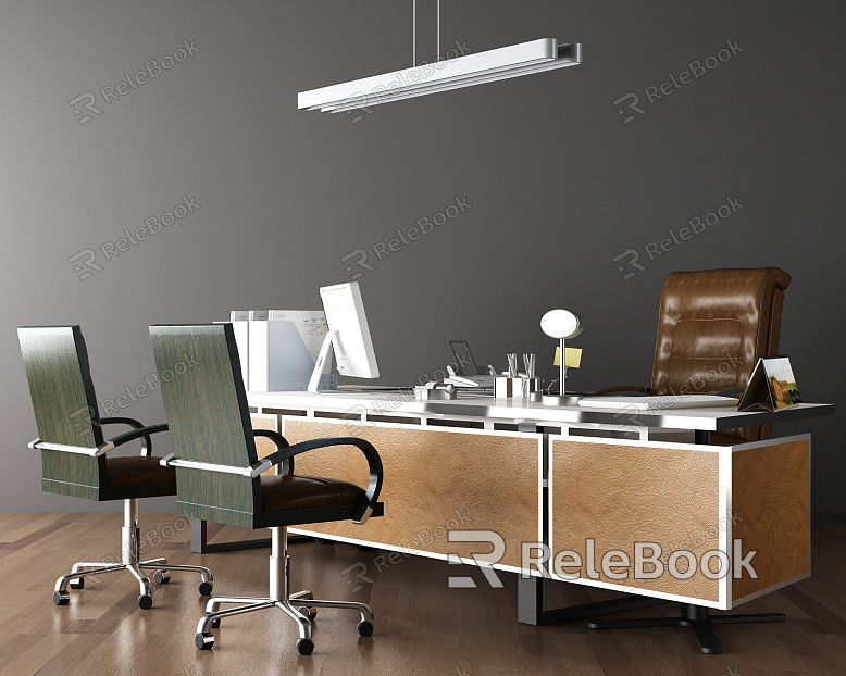 modern office desk and chair model