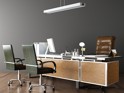 modern office desk and chair model