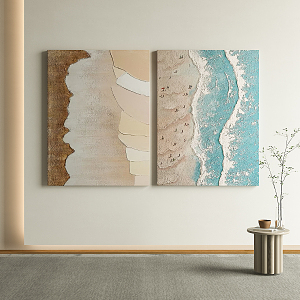 Quiet abstract painting decorative painting 3d model