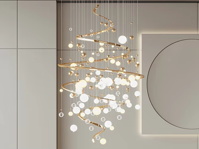Light Luxury Chandelier 3d model