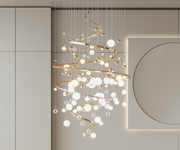 Light Luxury Chandelier 3d model