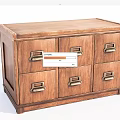 Wooden Chest of Drawers Featuring Multiple Drawers and Metal Handles Classic Design