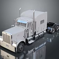 White Heavy Duty Truck With Chrome Accents And Modern Cab Design