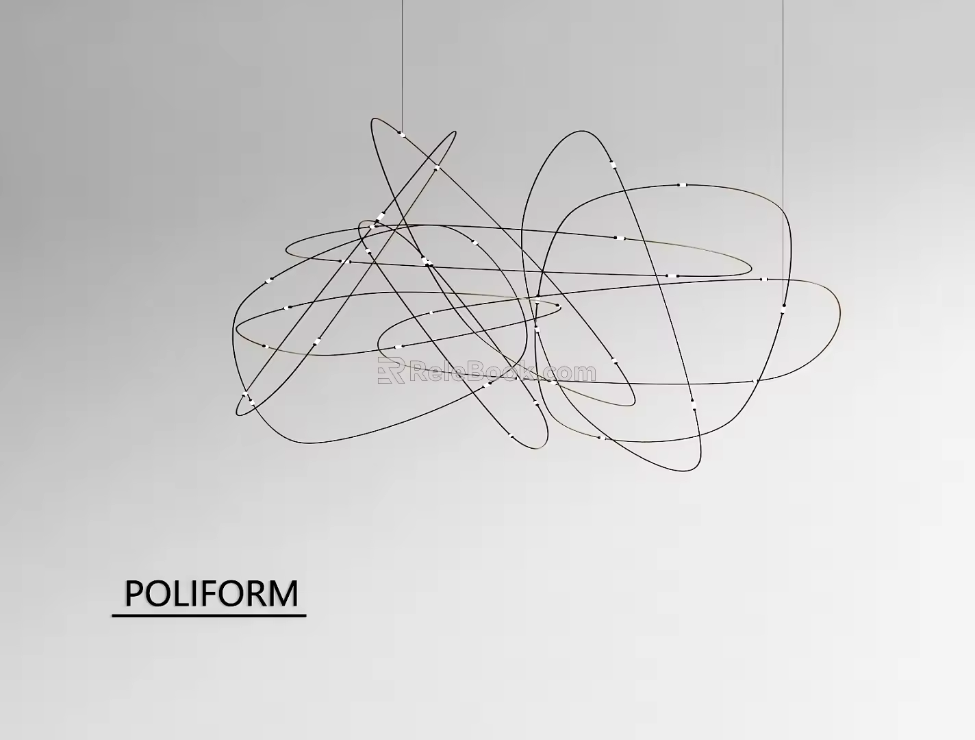 Chandelier with Irregular Lines 3d model