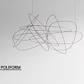 Chandelier with Irregular Lines 3d model