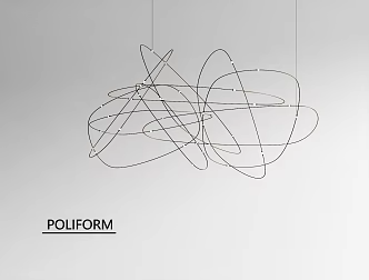 Chandelier with Irregular Lines 3d model