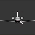 Private Passenger Jet on Reflective Surface with Silver Body Maroon Tail and Open Entry Stairs