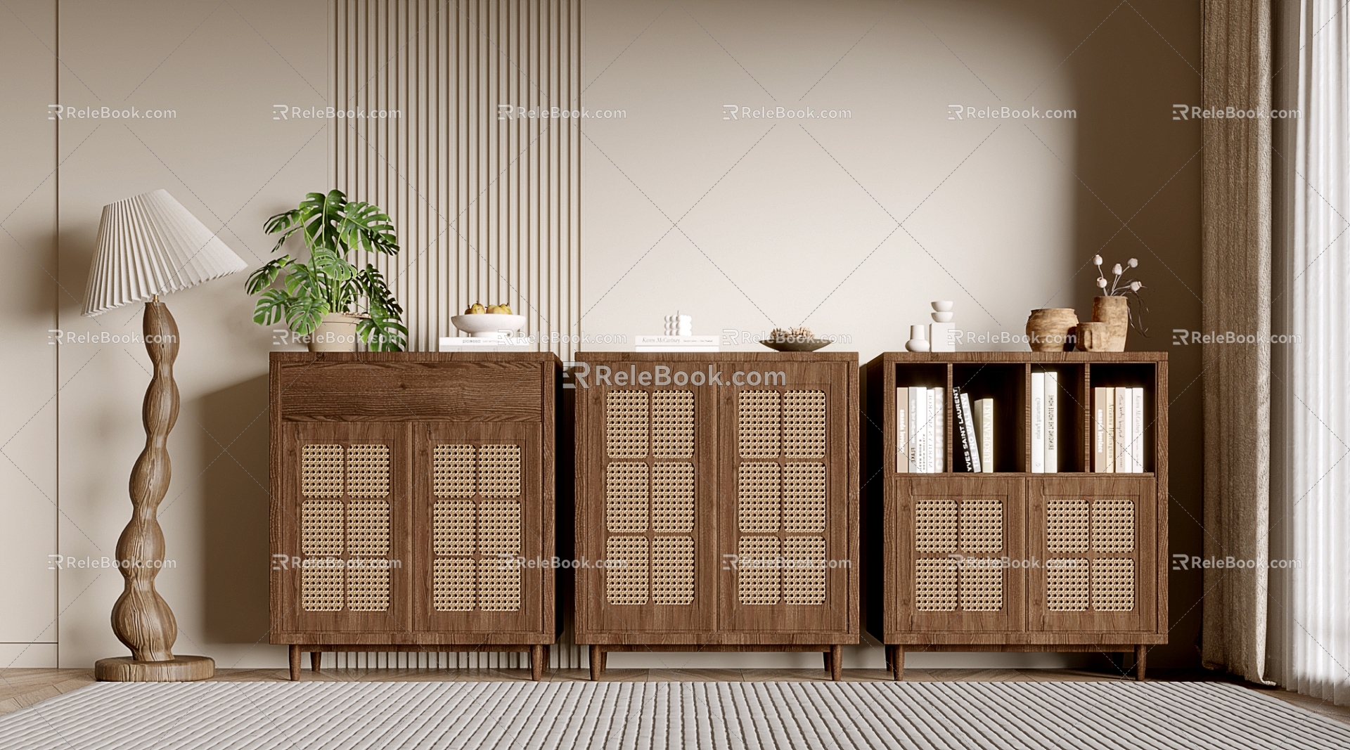 Quite Ancient Style Side Cabinet Minimalist Style Cabinet Whole Cabinet Sideboard Cabinet Balcony Cabinet Locker Entrance Cabinet 3d model